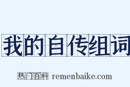 我的自传组词是什么意思的图片